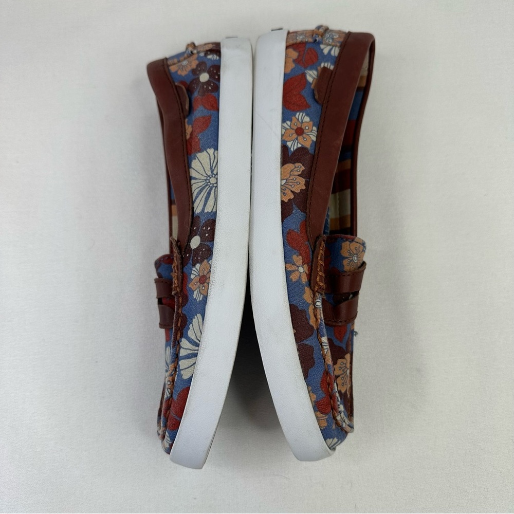Cole Haan Floral Blue and Brown Loafers - Picture 7 of 15